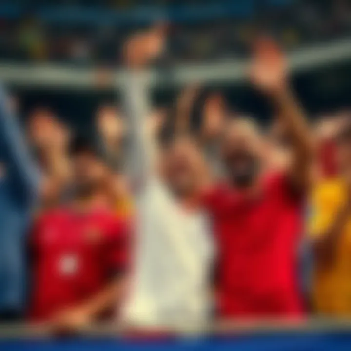 Joyful Moments of Victory Fans celebrating a memorable goal