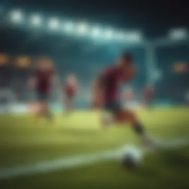 Dramatic Action on the Field An intense moment captured during a crucial match