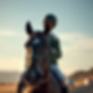 Mastering the Art of Riding A close-up of a rider mastering their skills on a well-trained horse.