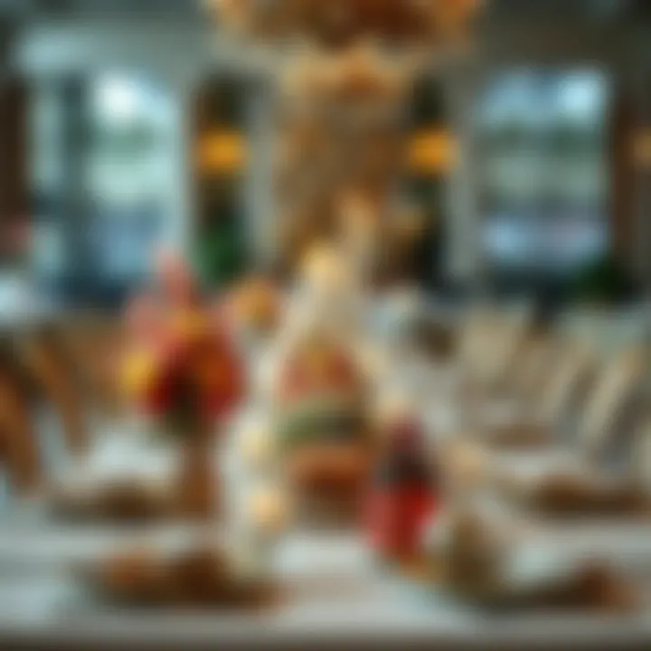 An elegant event setting showcasing a beautifully arranged table with fine dining elements.