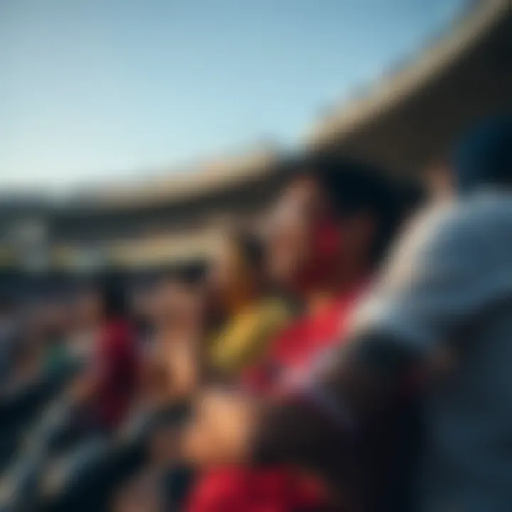 Fans Enjoying the Asian Cup at a Venue
