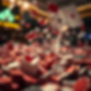 An abstract visualization of chaos and disorder associated with gambling