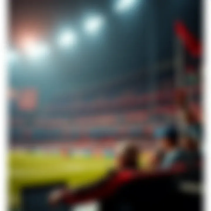 A dynamic view of a football stadium during a match