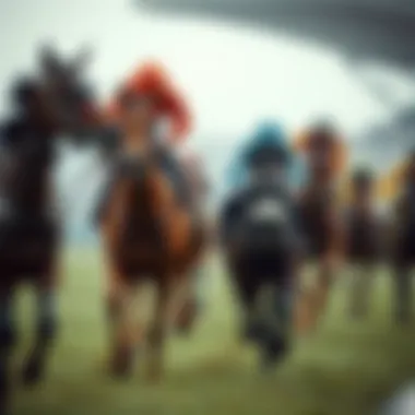 Conceptual illustration of the interaction between horse racing and betting.