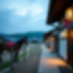 A historic view of Jeju Horse Park showcasing traditional stables