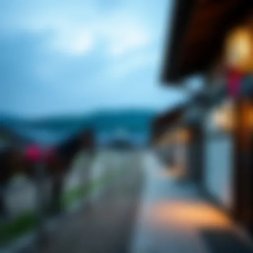 A historic view of Jeju Horse Park showcasing traditional stables