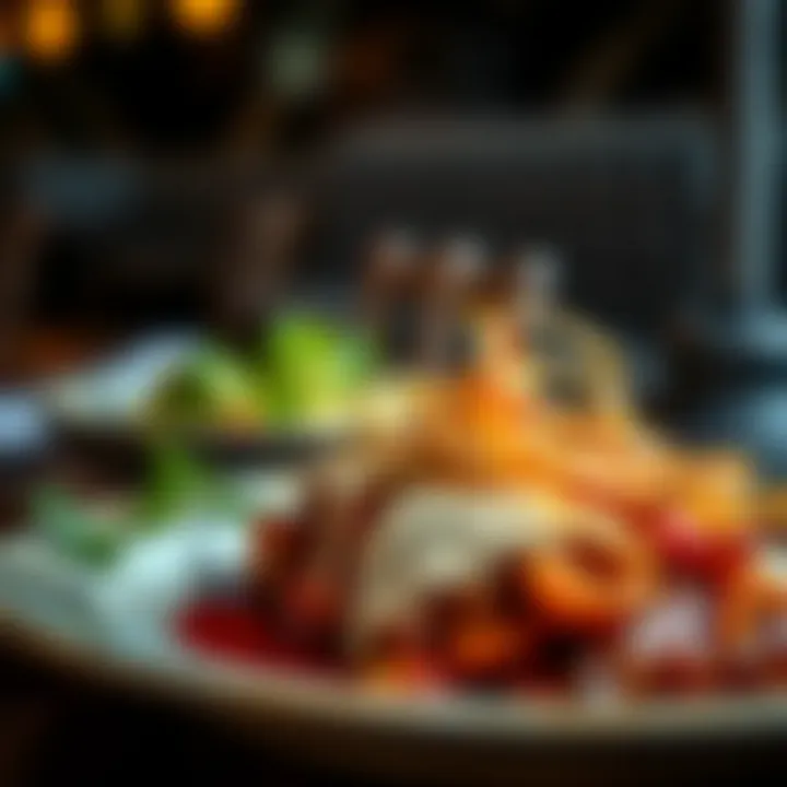 A close-up of a signature dish from a featured restaurant