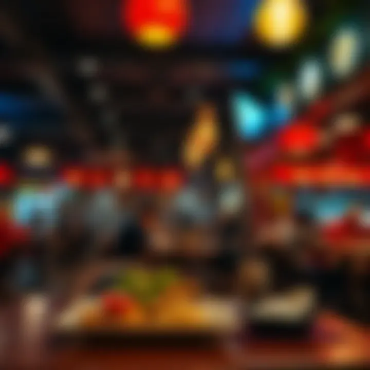 Vibrant atmosphere of a popular dining spot