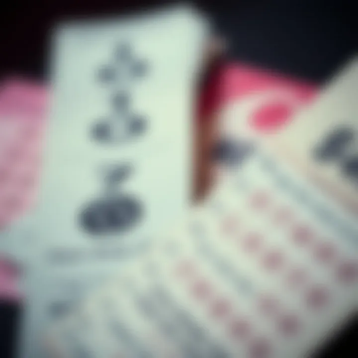 A close-up of lottery tickets as symbols of hope and opportunity