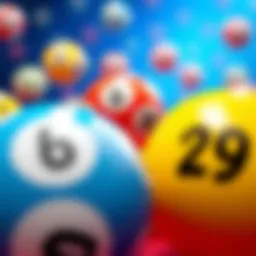 Illustration of lottery balls with vibrant colors