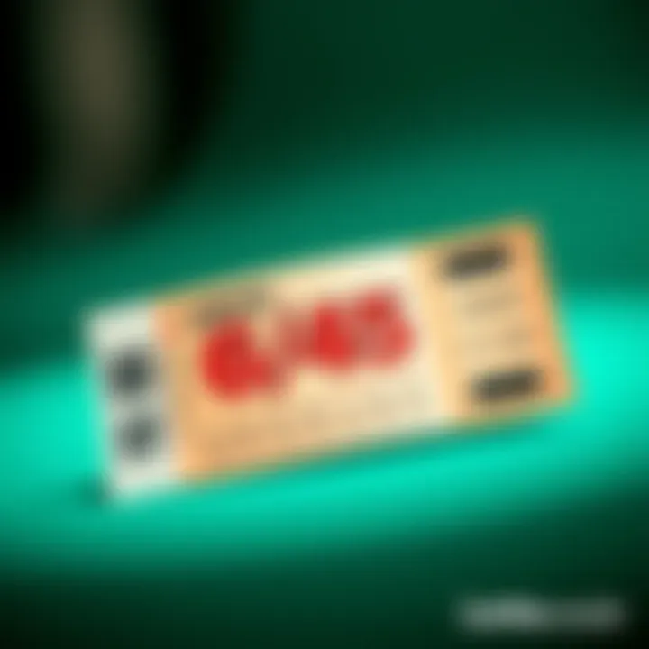 Lotto 6/45 ticket showcasing the unique features