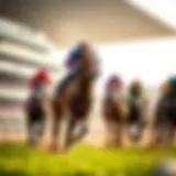 A vibrant horse racing scene capturing the excitement of the sport.