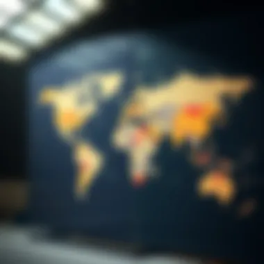 A world map highlighting countries that offer international lotteries