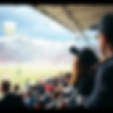 A scenic view of a popular sports event with enthusiastic fans