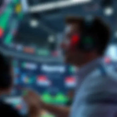 A futuristic representation of technology in sports betting