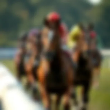 Historic racehorses in action