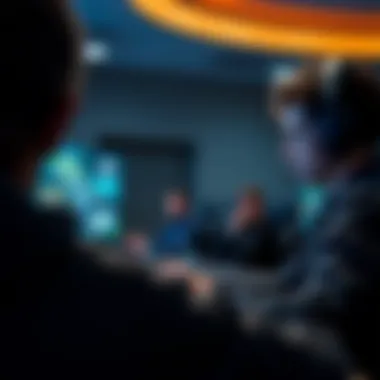 Engaging visual of a real-time game session in action