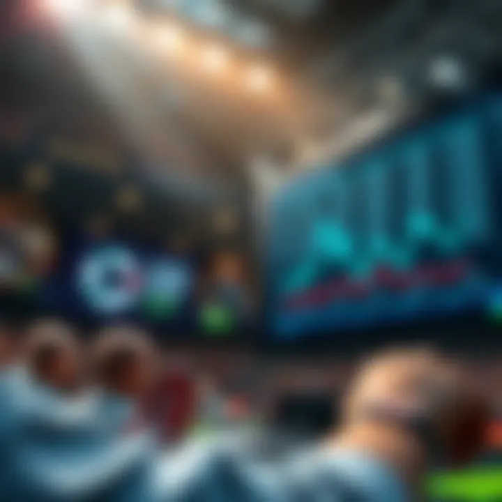 Visual depiction of data analytics in sports betting