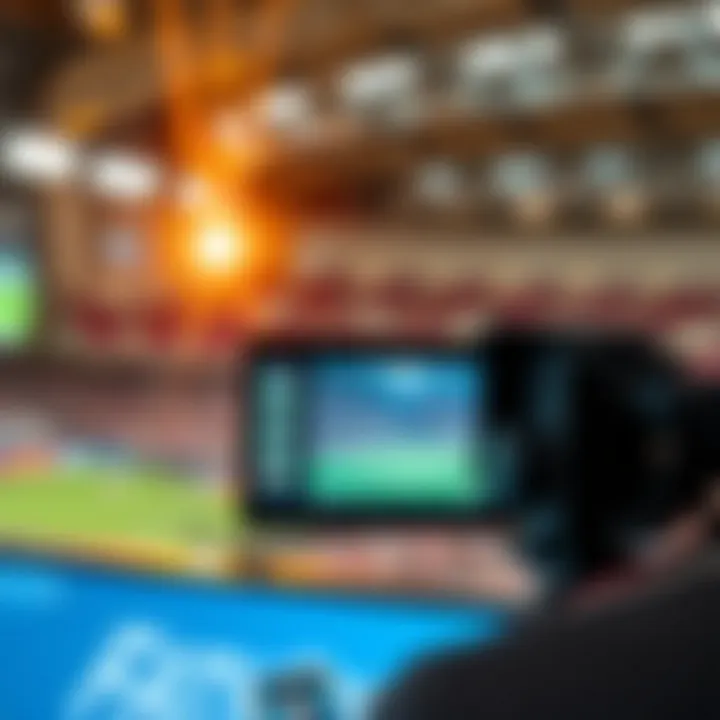 A modern depiction of technology in sports broadcasting