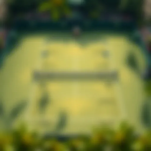 In-depth Analysis of Tennis Strategies A detailed analysis of tennis strategies illustrated through a dynamic court layout