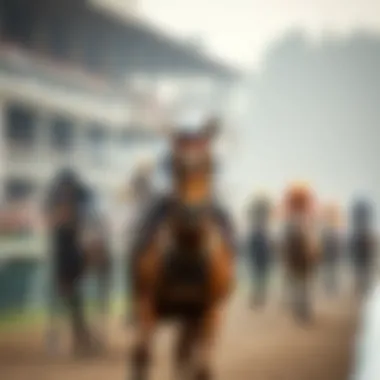 A historical depiction of horse racing