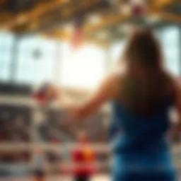 Dynamic action shot of a volleyball match