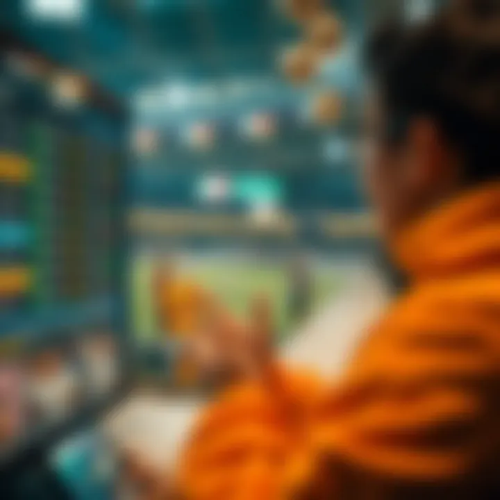 User Interaction with Sports Betting Platforms User engaging with a sports betting platform