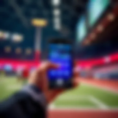 User engaging with eos파워볼 platform on a mobile device